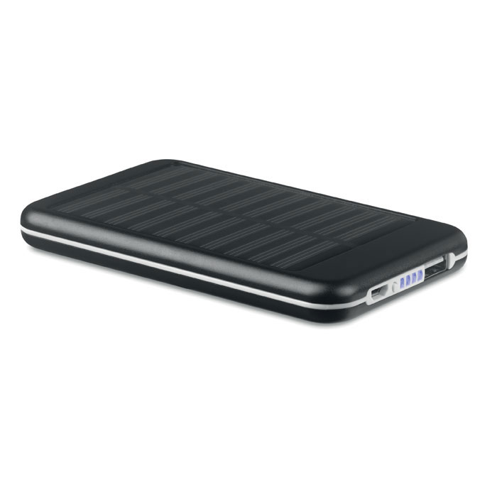 Baterie externă solară 4000mAh SOLARFLAT Negru