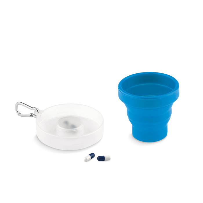 Pahar pliabil silicon CUP PILL Albastru