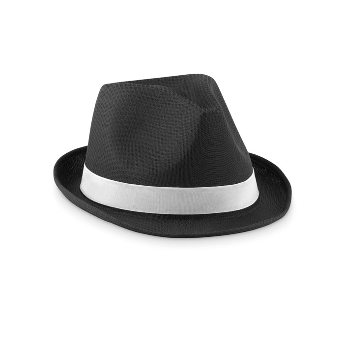 Pălărie colorată din paie WOOGIE Negru