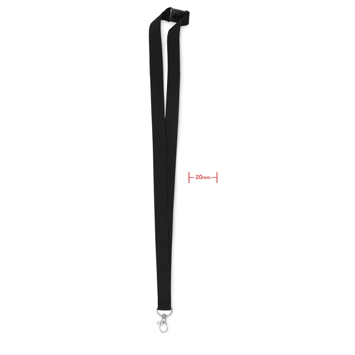Lanyard, cârlig metal, buclă. PANY Negru
