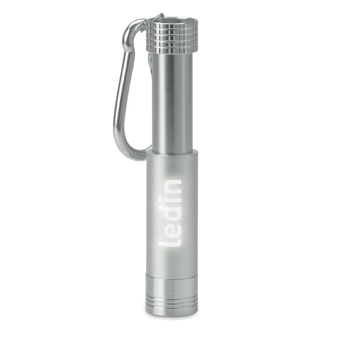 Breloc lanternă aluminiu POP LIGHT Argintiu