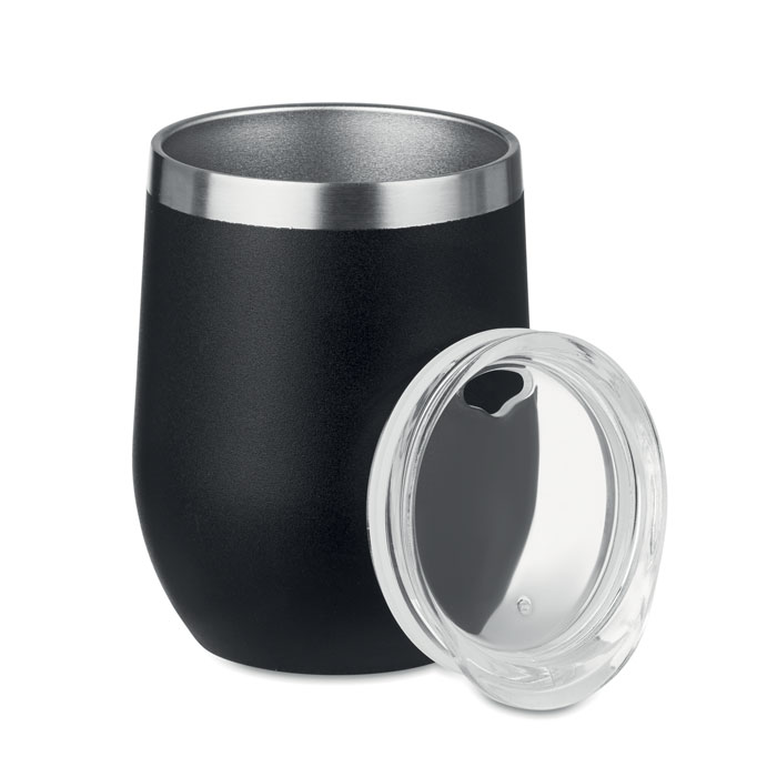 Cană de 300ml cu perete dublu CHIN CHIN Negru