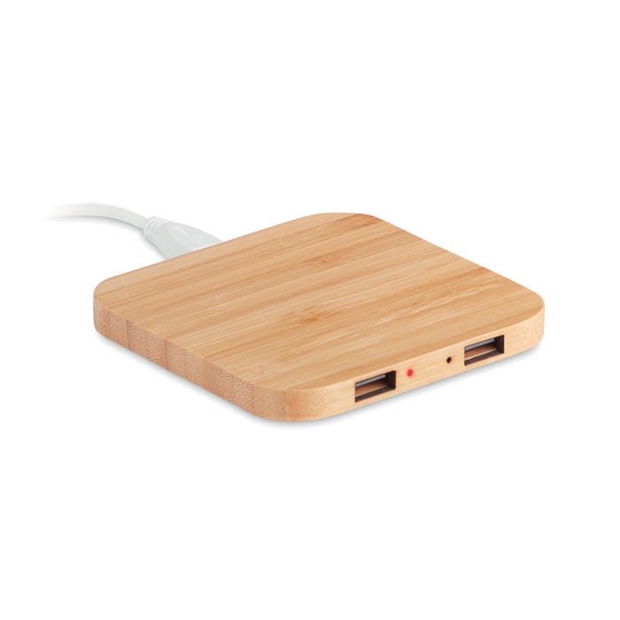 Încărcător wireless din bambus CUADRO Lemn