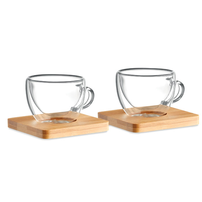 2 pahare expresso perete dublu BELIZE Transparent