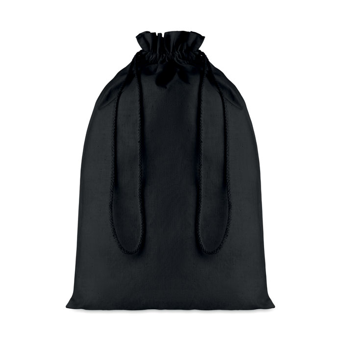 Pungă mare din bumbac cu șnur TASKE LARGE Negru