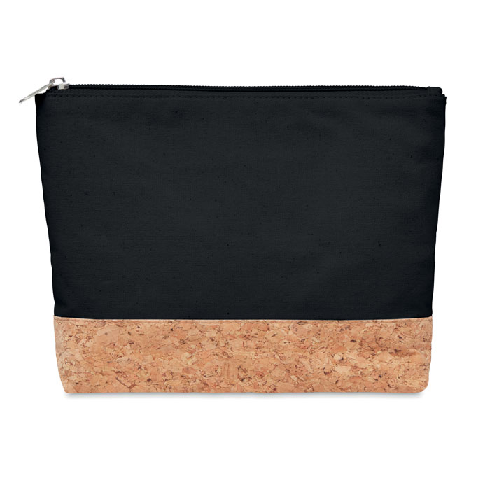 Geantă cosmetice, plută&bumbac PORTO BAG Negru
