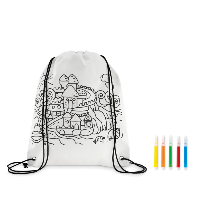 Sacoșă din material nețesut CARRYDRAW Alb