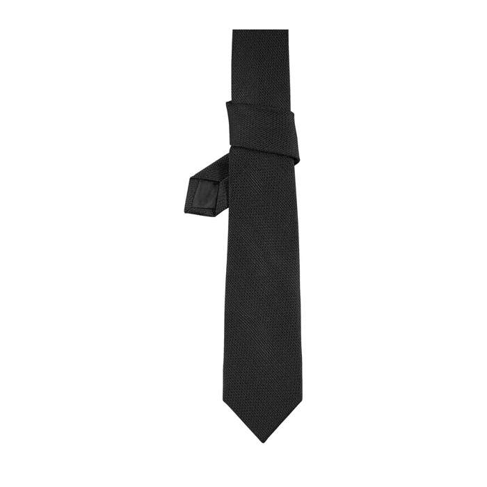 TEODOR JACQUARD TIE Deep Black