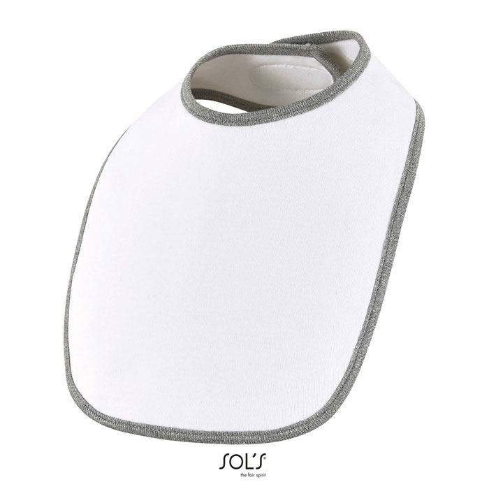 BABIB BABY BIB White/Melange Gray