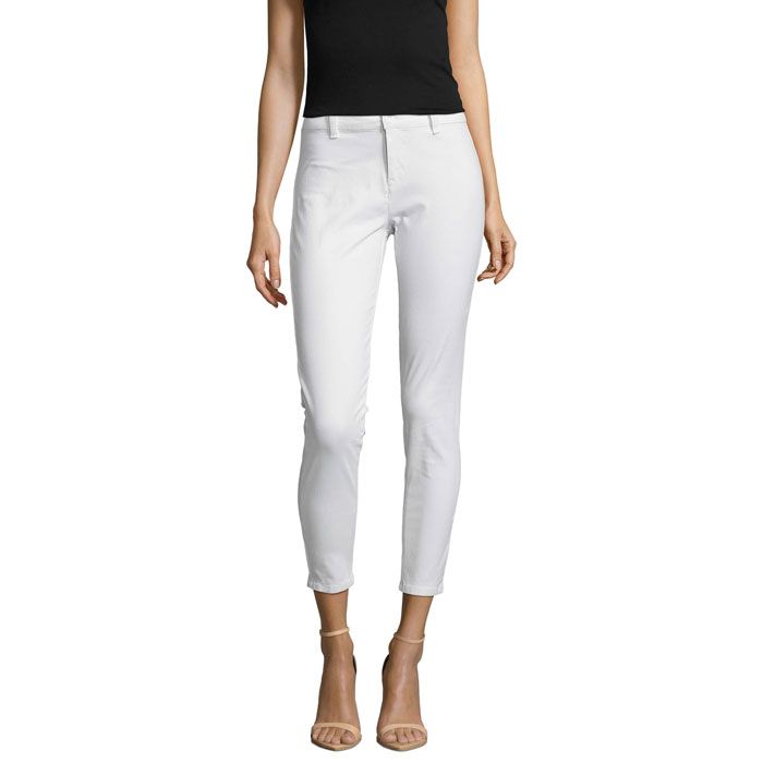 JULES WOMEN CHINO TROUSERS White