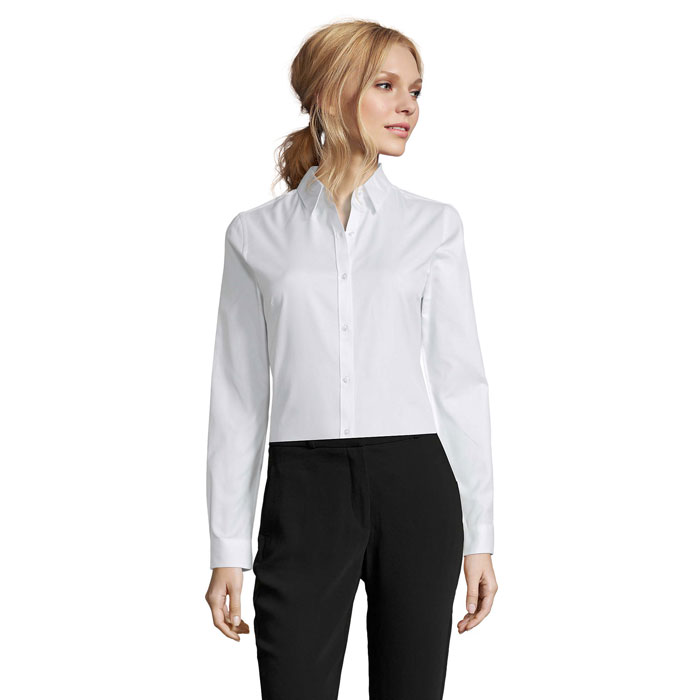BRODY WOMEN HERINGBON SHIRT White