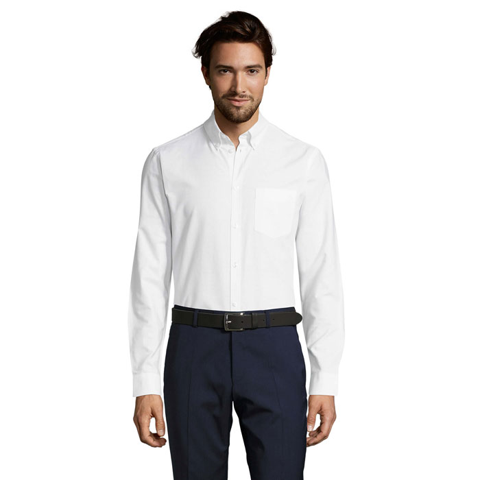 BOSTON FIT OXFORD MEN SHIRT White