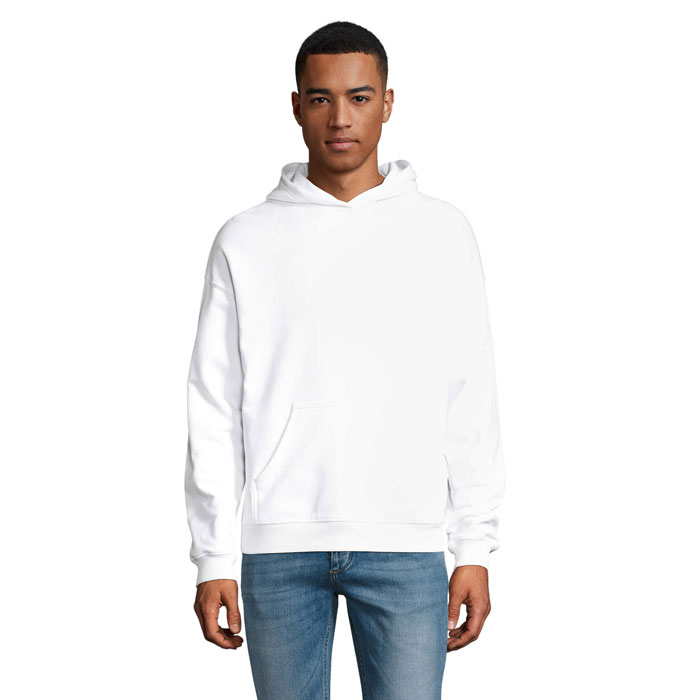 CONNOR UNISEX HOODED SWEAT White