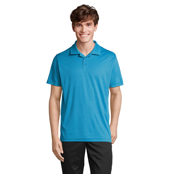 PITCHER UNISEX POLO Aqua