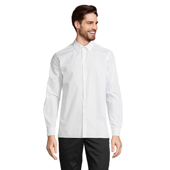 BAILEY MEN POPLIN SHIRT White