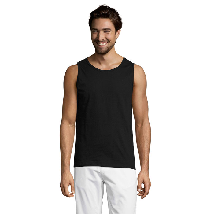 JUSTIN MEN TANK TOP 150g -WH-3XL Deep Black
