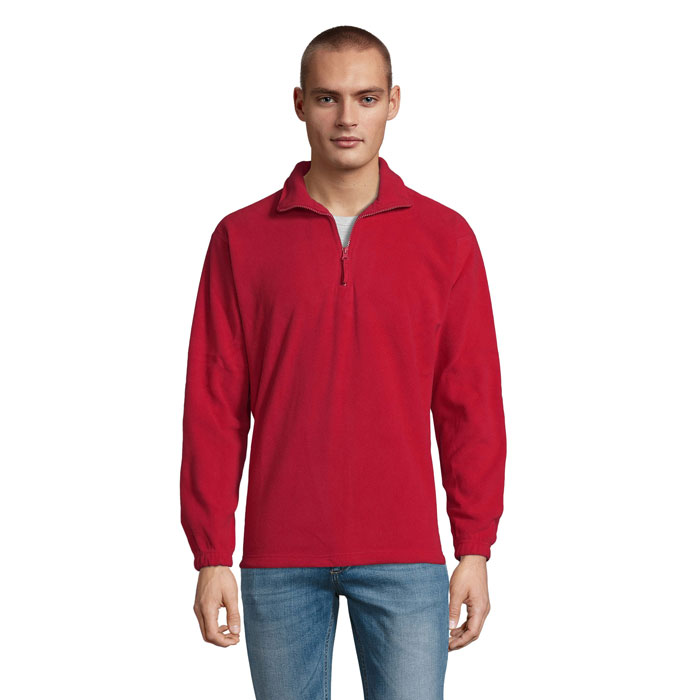NESS SWEAT FLEECE 1/4 ZIP Red