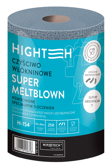 Lavetă de curățare nețesută Super MELTBLOWN H-154 (rolă de 250 de foi) 144921212